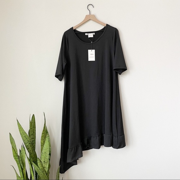 Junarose Plus Size Asymmetric Ruffle Hem Swing Dress - Picture 4 of 10